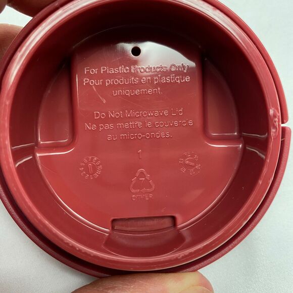 Starbucks 12oz Travel Coffee Tea Mug Red & Gold With Stars & Leaves Acrylic - Picture 10 of 10